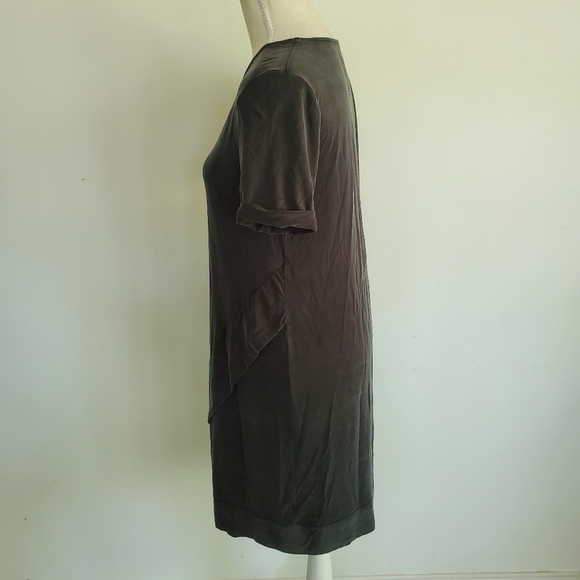 Dolan Left Coast Collection | Anthropologie Dark Gray Cupro Dress - Picture 6 of 10